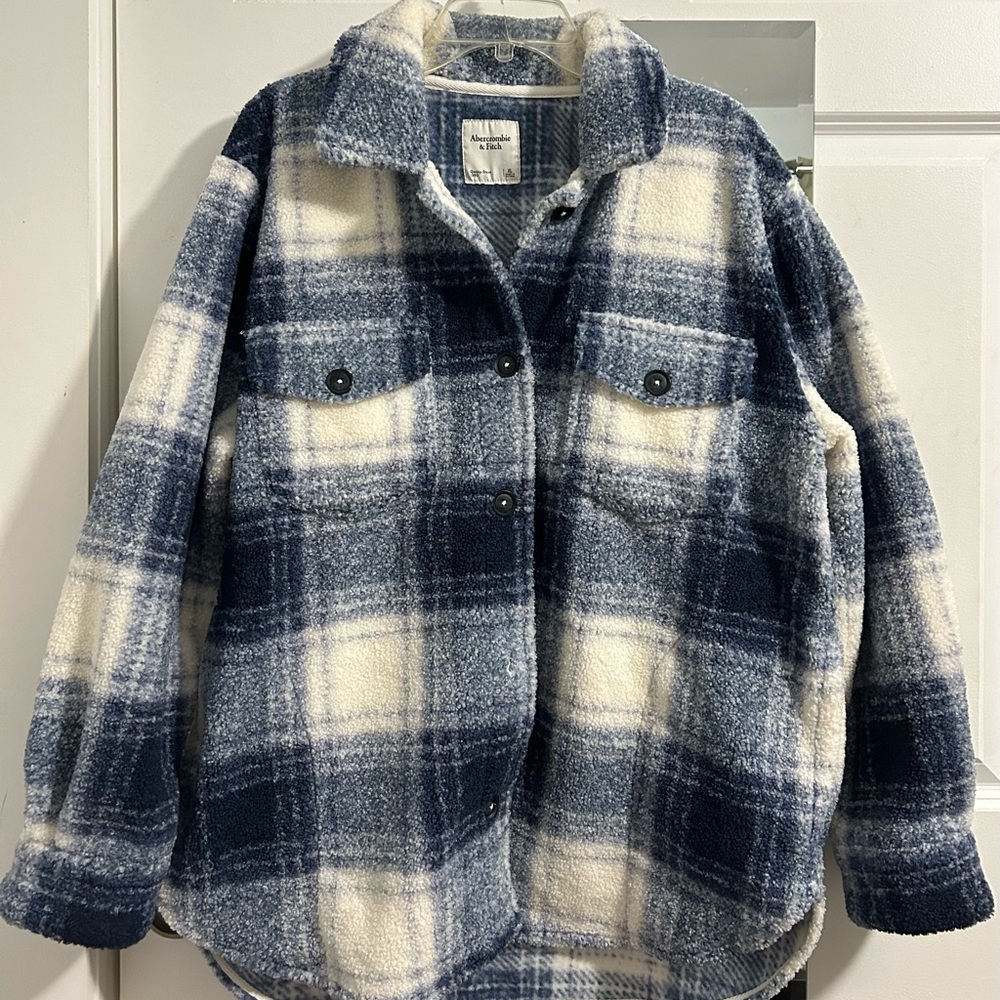 Abercrombie and Fitch Plaid Sherpa Jacket